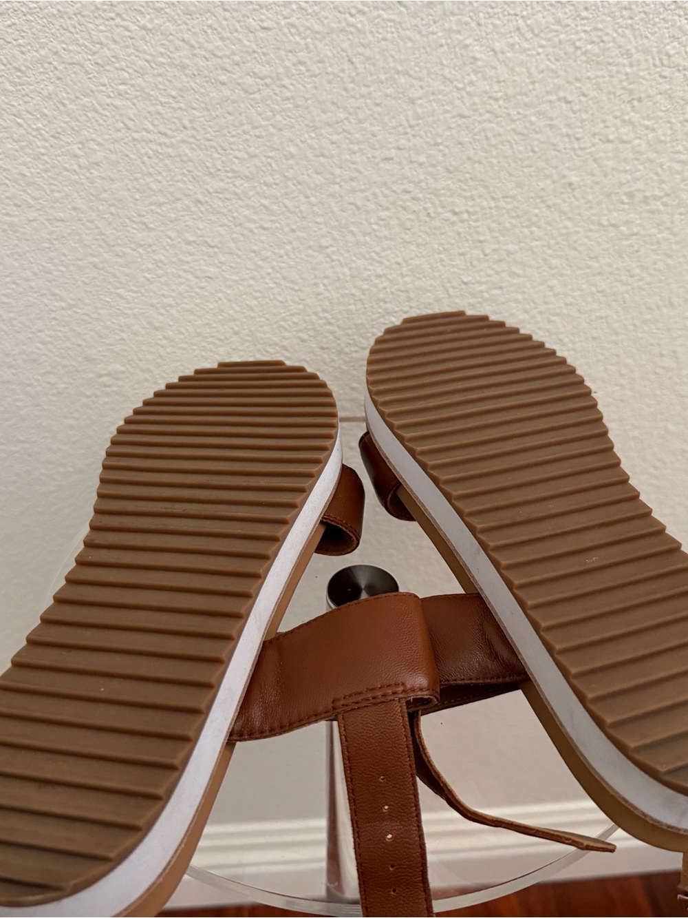 Quince Brown Two-Strap Platform Sandals with Ankle Buckle - Picture 7 of 7